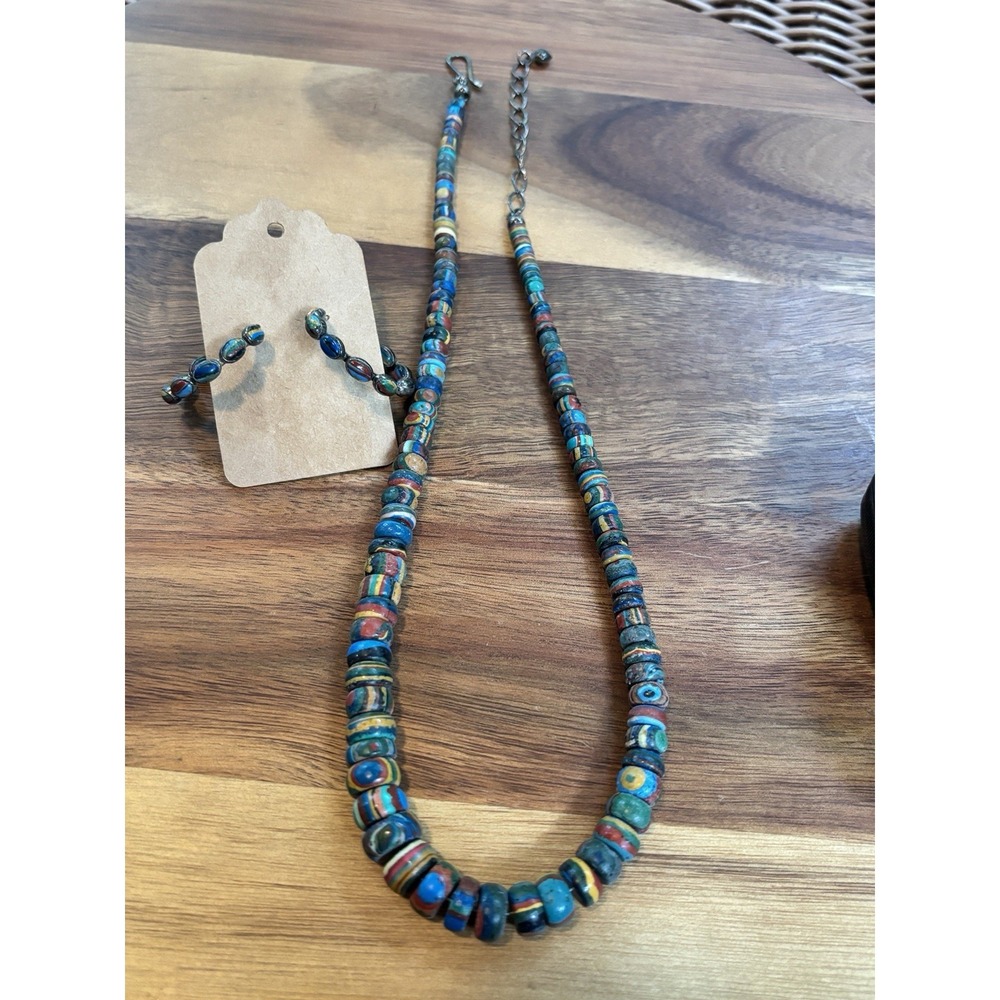 Jay King Rainbow Calsilica Sterling Silver Necklace And Earrings Set